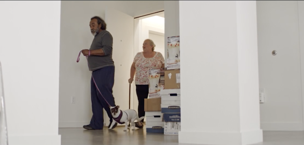 Sal and Elaine Sanchez in their new home