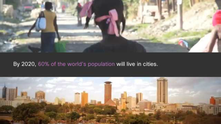 By 2020, 60% of the world's population will live in cities
