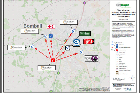Plans to extend Internet access to Ebola treatment centers in Sierra Leone. Courtesy NetHope