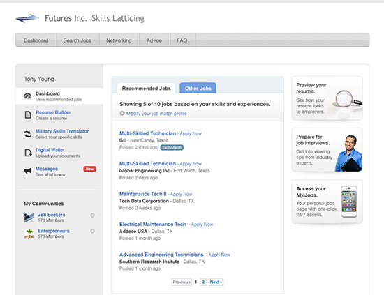 With the Futures platform,  job seekers see fewer, but much more relevant openings, while employers get a list of candidates with the most relevant experience for their open jobs. 