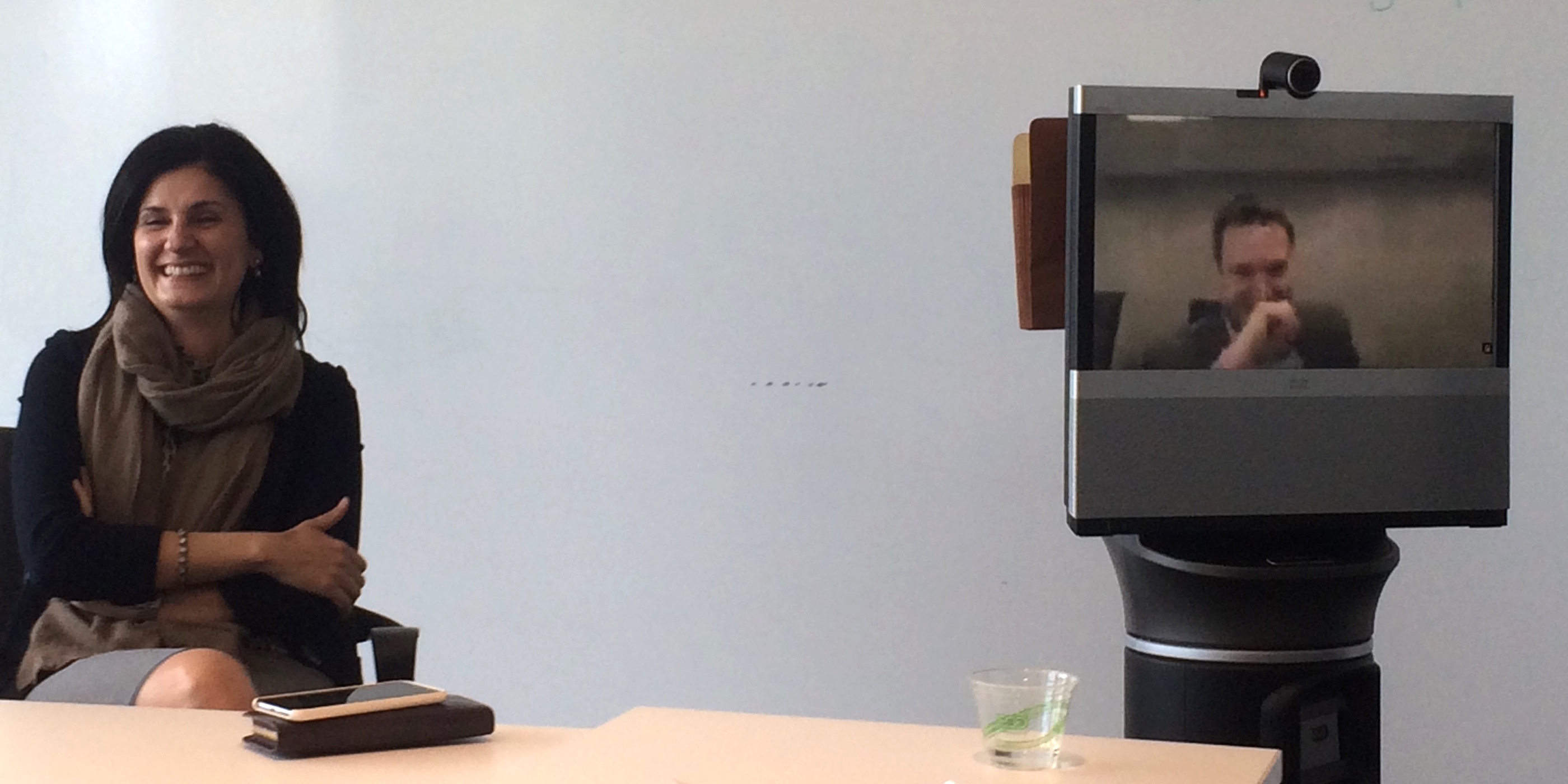 Robot Nick with Fran Katsoudas