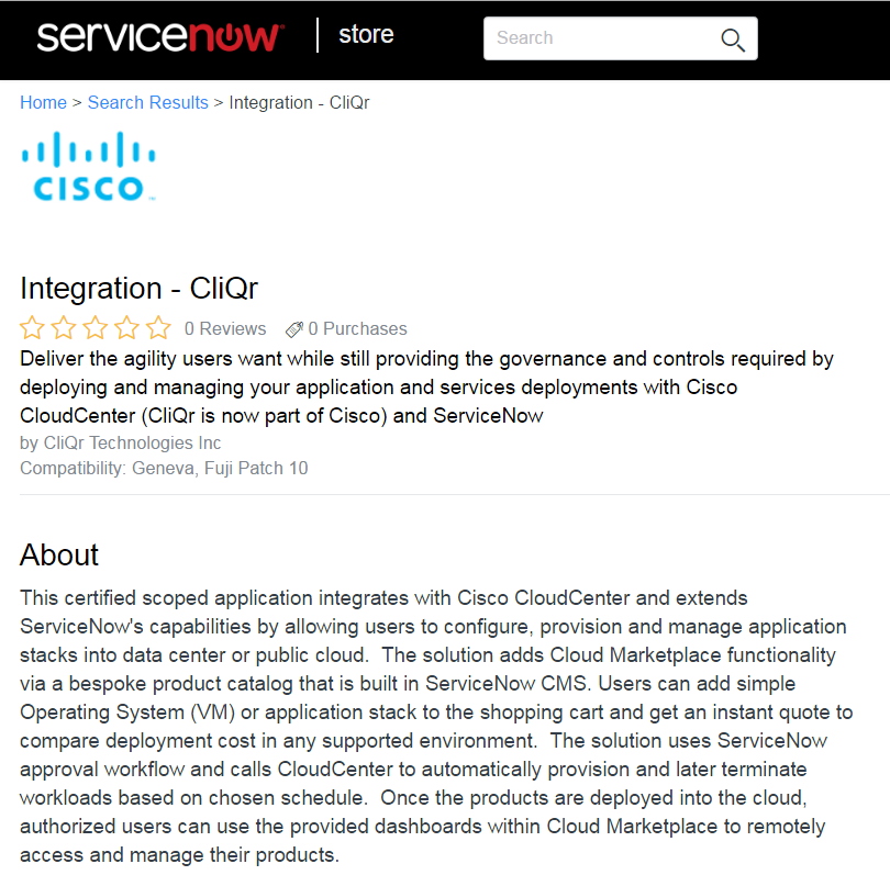 SNOW App Stor with CliQr Logo