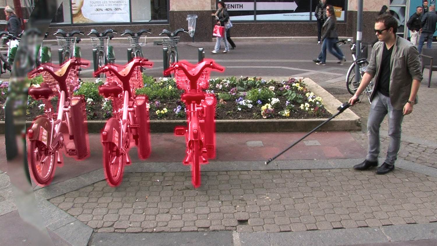 Handisco Stick users will be able to use data from tagged locations to move independently and safely around cities