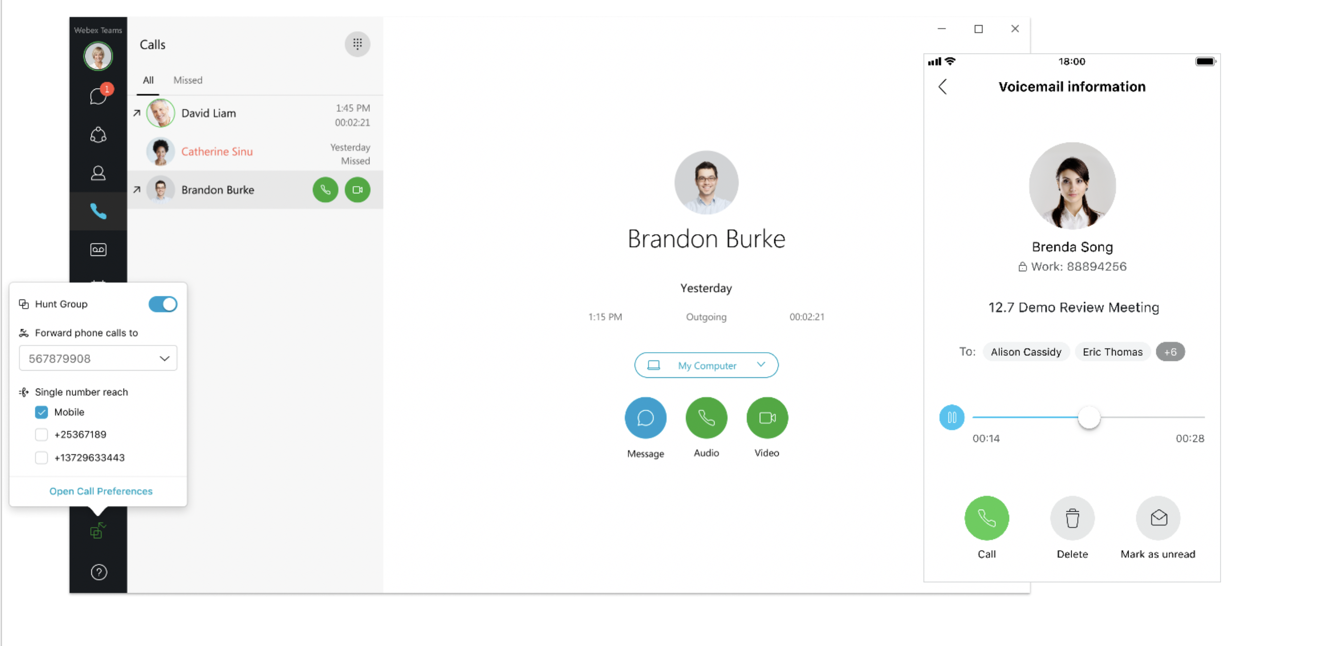 new enterprise calling features in Webex
