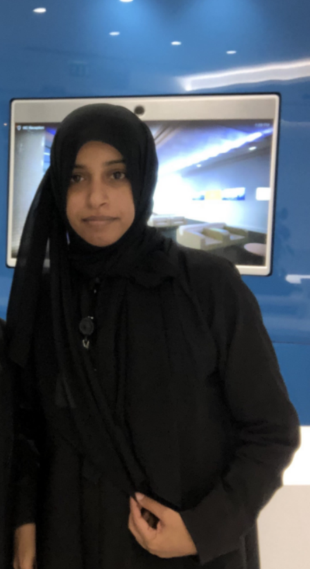 Safiya Al-Badaai smiles at a Cisco event.