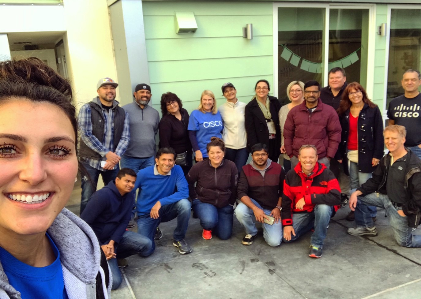 Hailey and her team volunteering at Second Street Studio in San Jose, California.