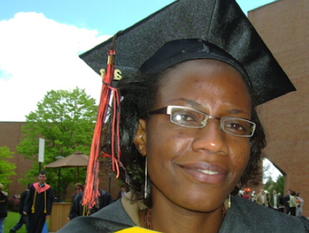 Alphonsine at her RIT graduation ceremony