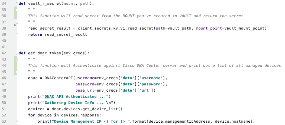 Vault DNA Center Authentication API