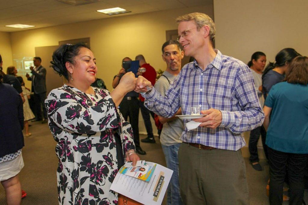 David with a graduate of EforAll's Spanish Accelerator