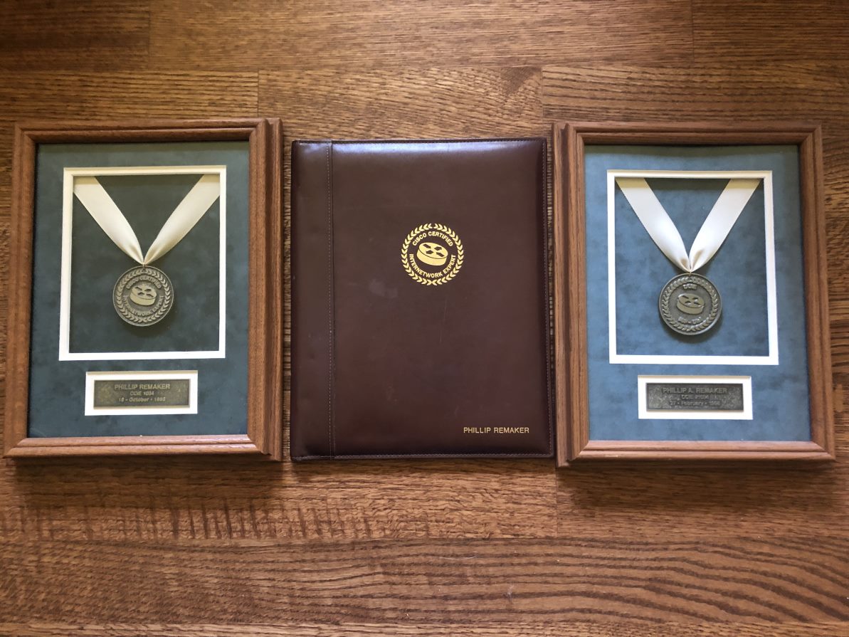 Phil's two CCIE certifications.