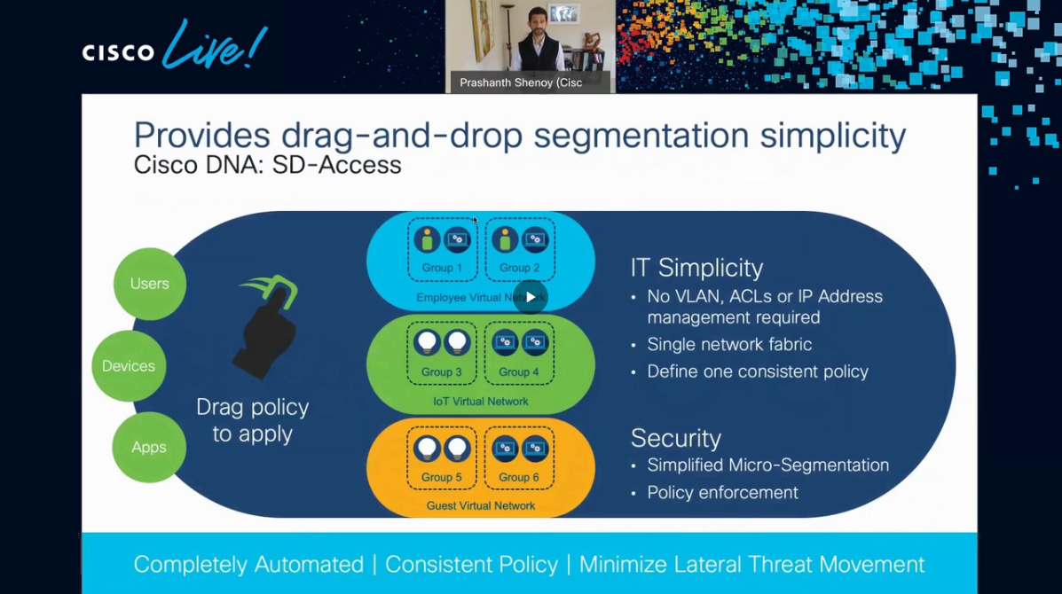 Pranshanth Shenoy at Cisco Live: Beyond SDN: 6 ways to benefit from Intent-Based Networking