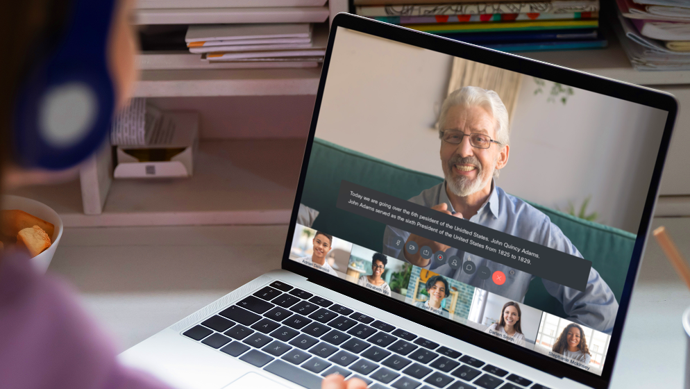 online teaching using Webex and talking to students