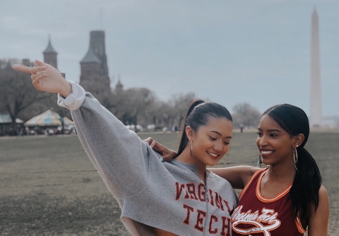 Cat and friend at Virgina Tech.