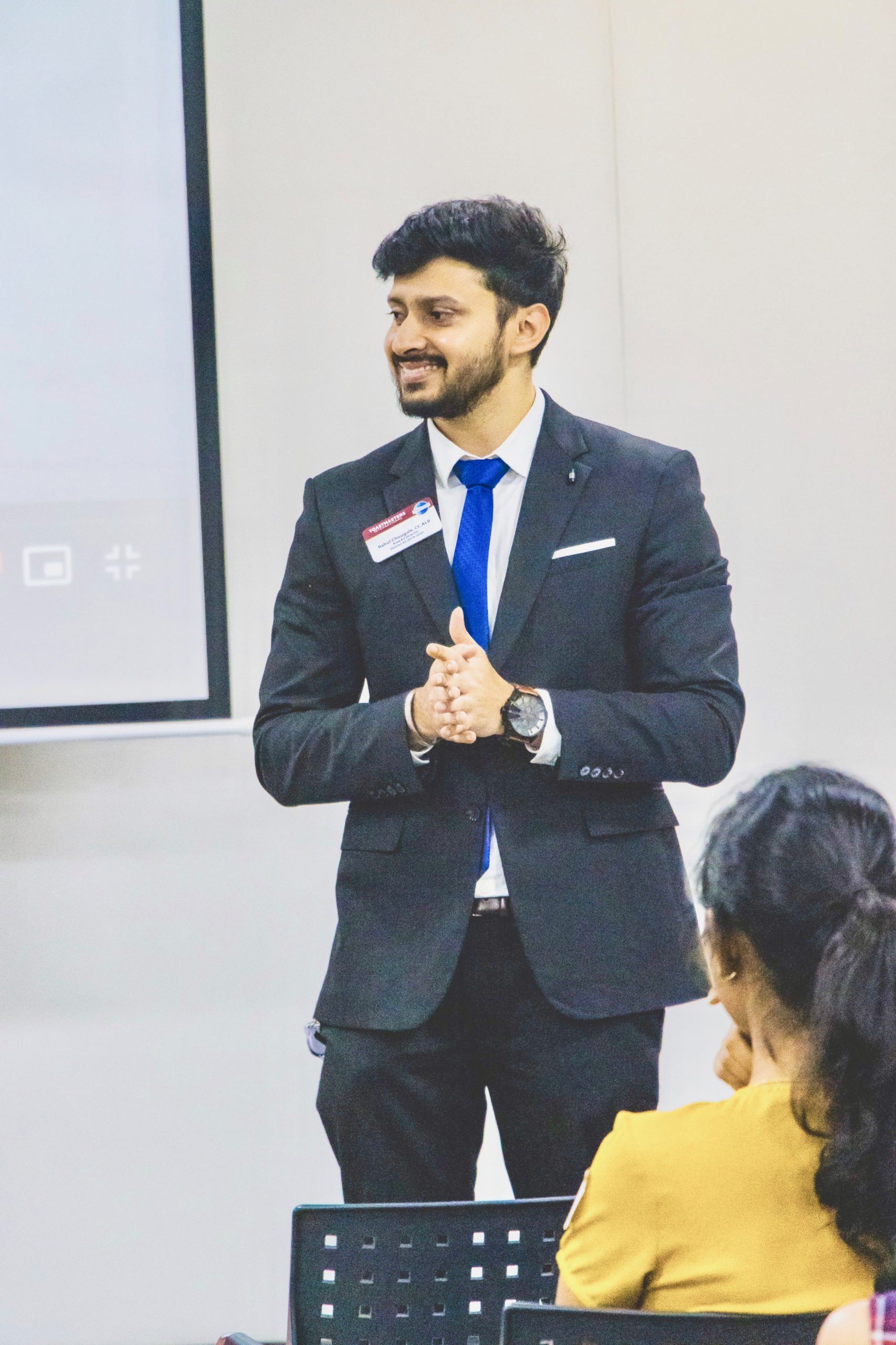 Rahul giving a speech. 