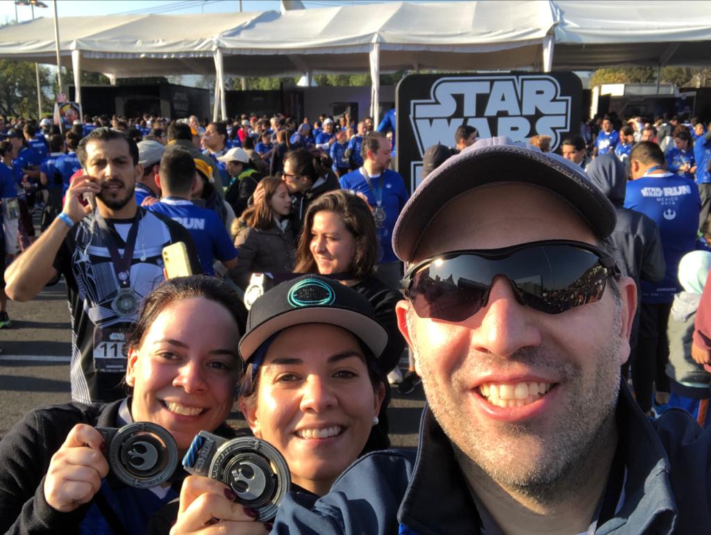Jose and friends at a race.