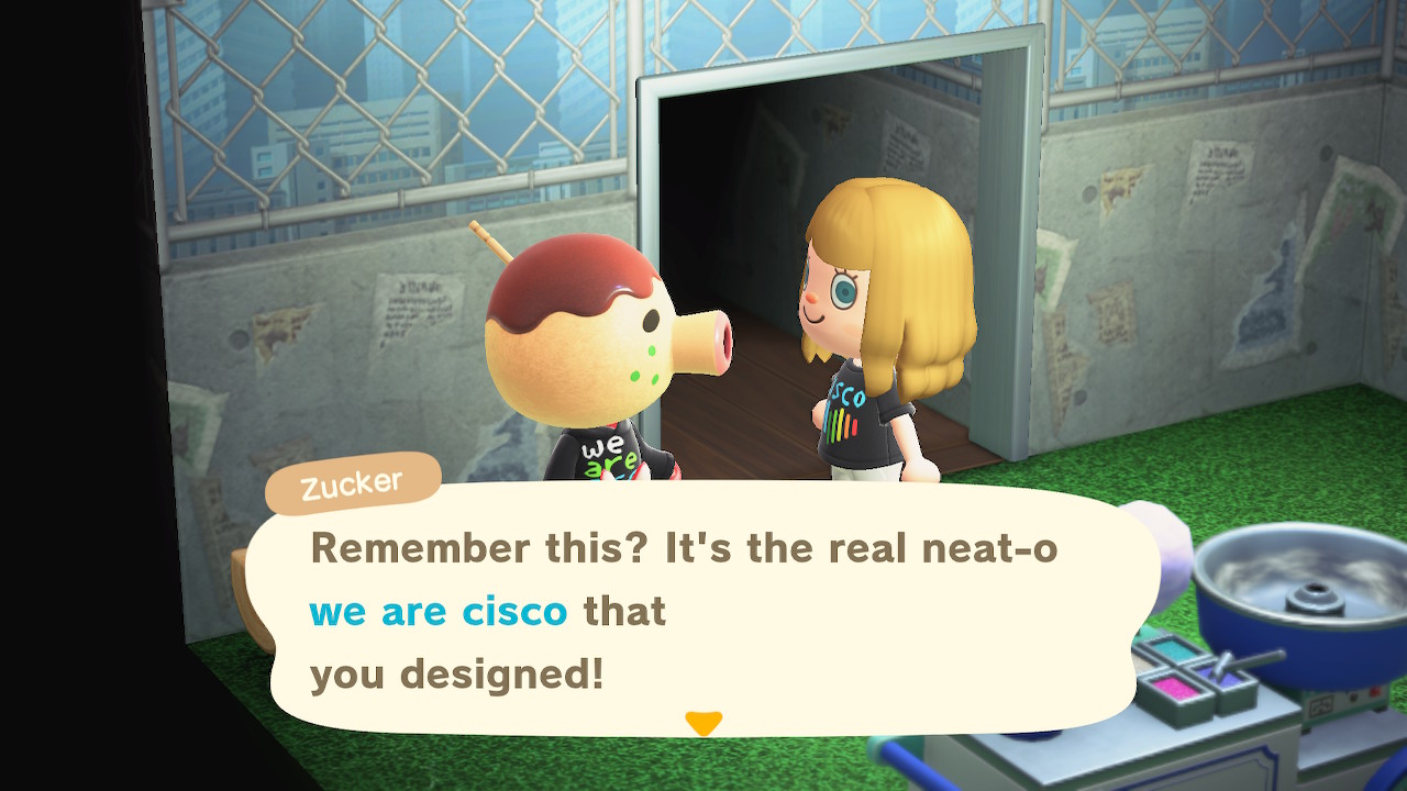 Carmen and Zucker chat about the We Are Cisco designs in Animal Crossing.