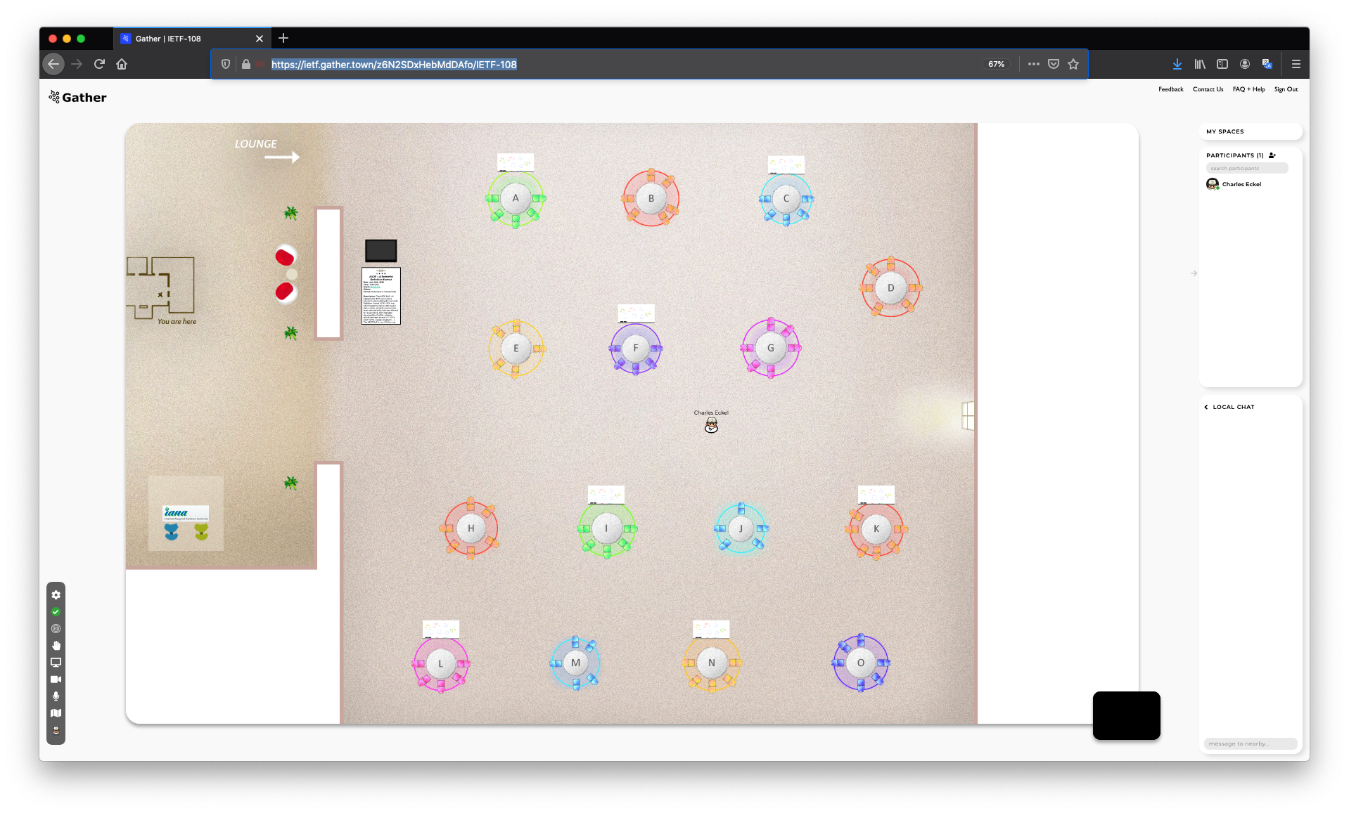 IETF 108 hackathon gather town
