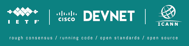 IETF DevNet ICANN logos