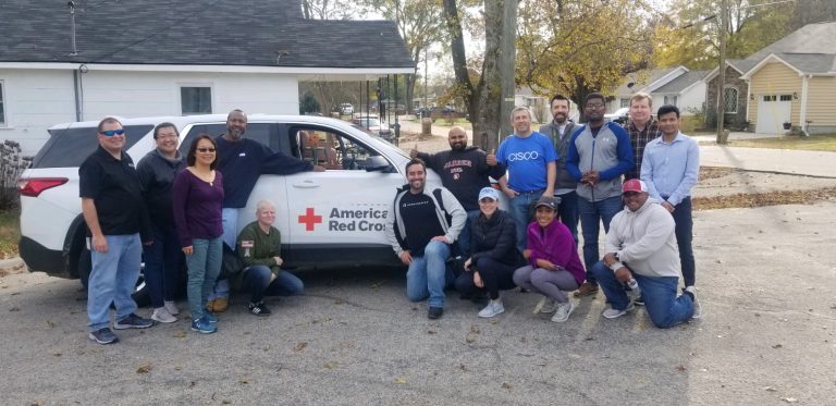 A group of American Red Cross volunteers