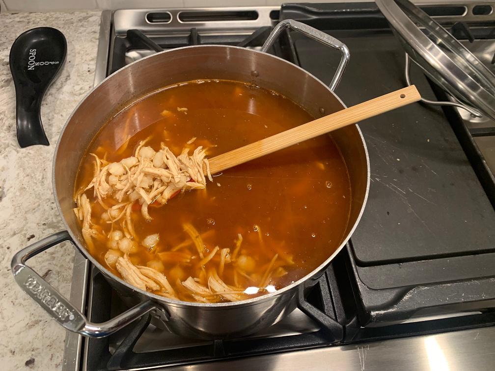 A pot of Pozole sits on the stove for the Conexion HHM Celebration.