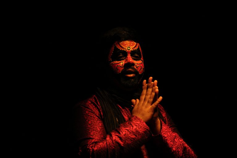 Ajay storytelling through a performance