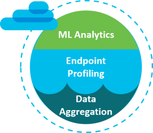 Endpoint detection by data aggregation and ML analytics