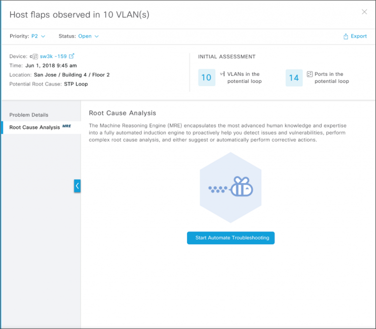 AI/ML in STP troubleshooting.