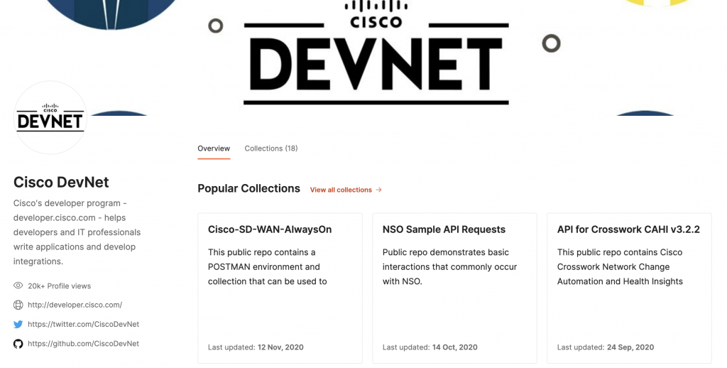 Cisco DevNet Runs Interactive Developer Education on Postman
