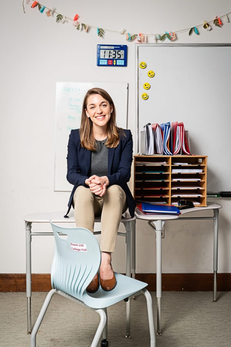 CommonLit's CEO sitting in a classroom
