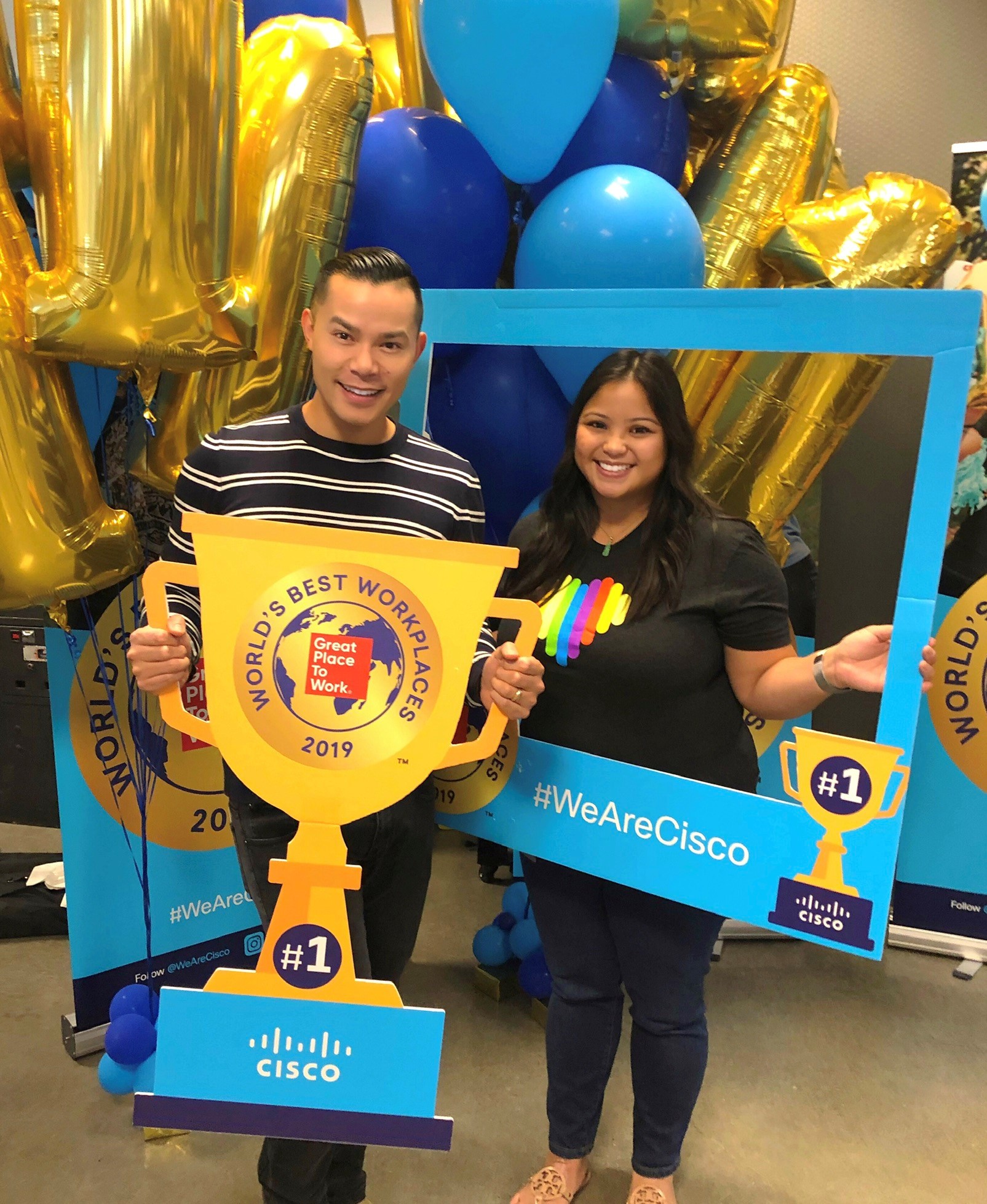 Brian adn coworker posing for camera