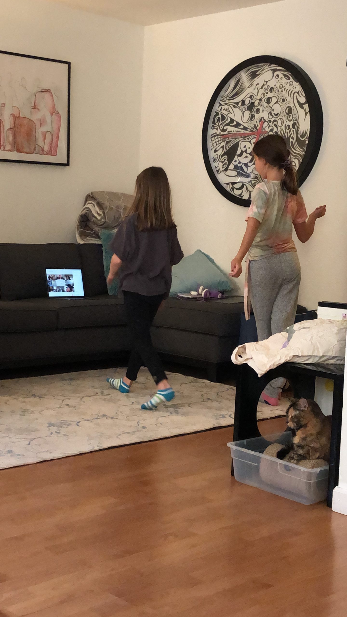 Kids activity break during remote online classes