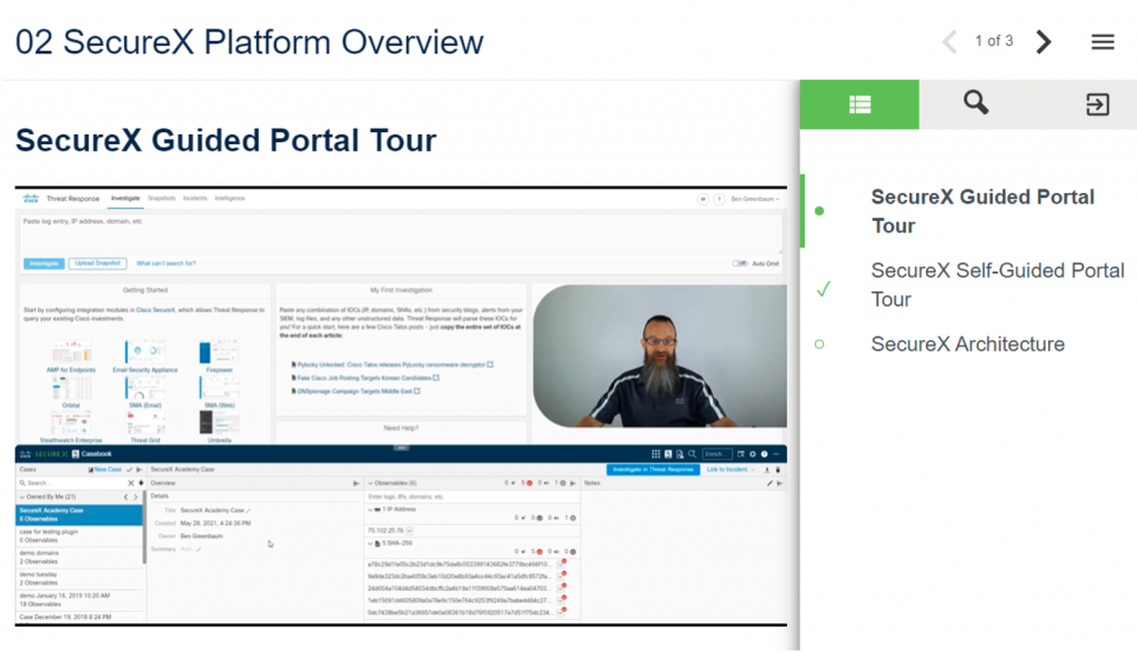 SecureX Guided Portal Tour / Platform Overview