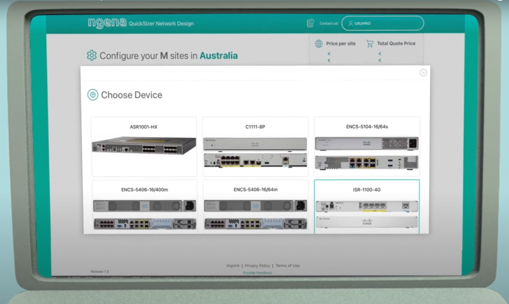 ngena QuickSizer Network Design
