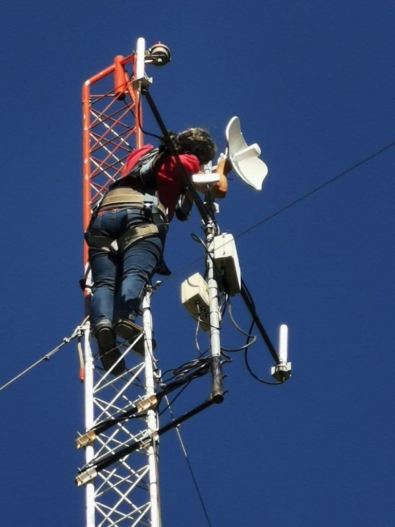Operational team member performing maintenance 