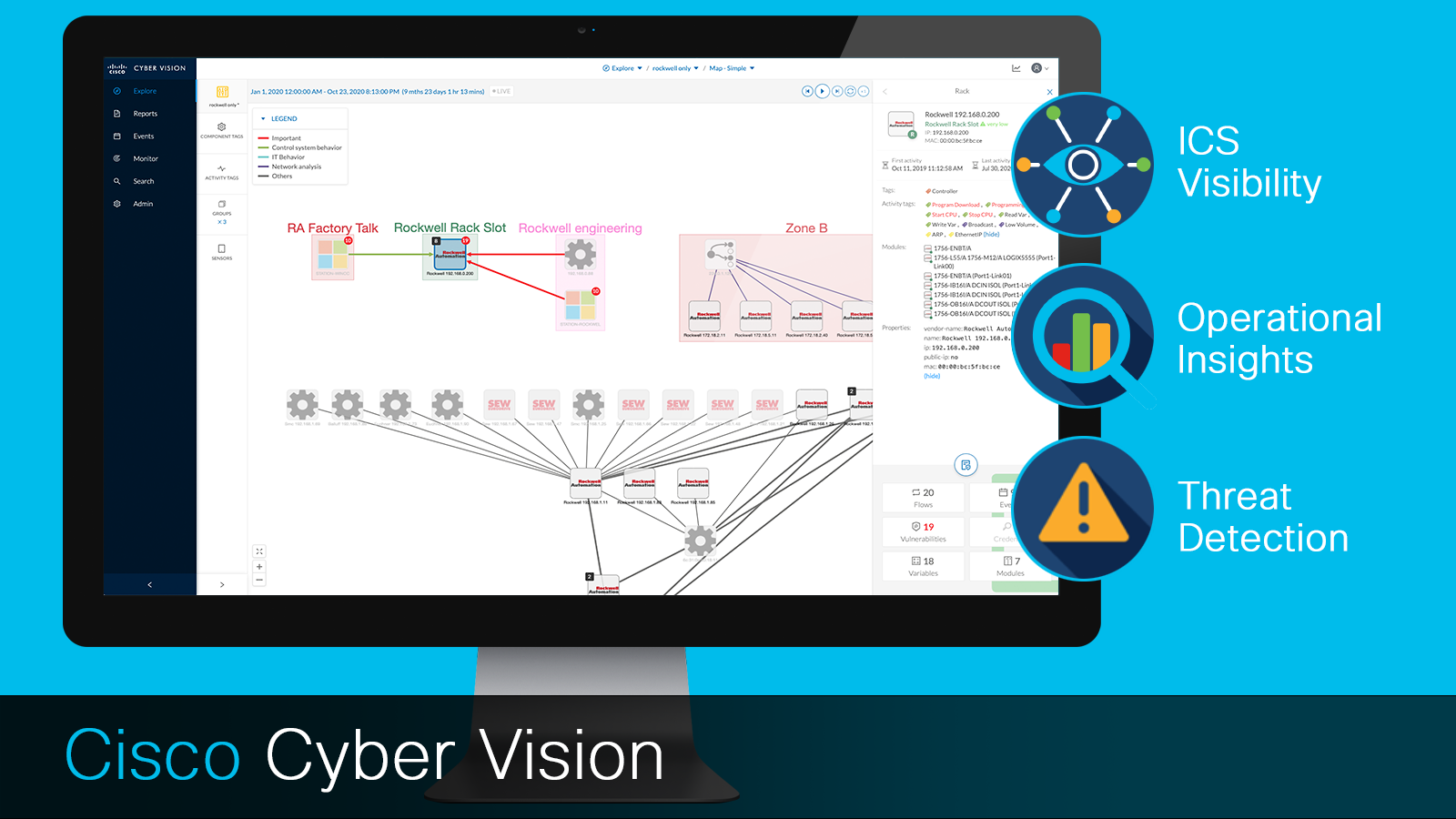 Cisco Cyber Vision: ICS Visibility, operational insights, threat detection