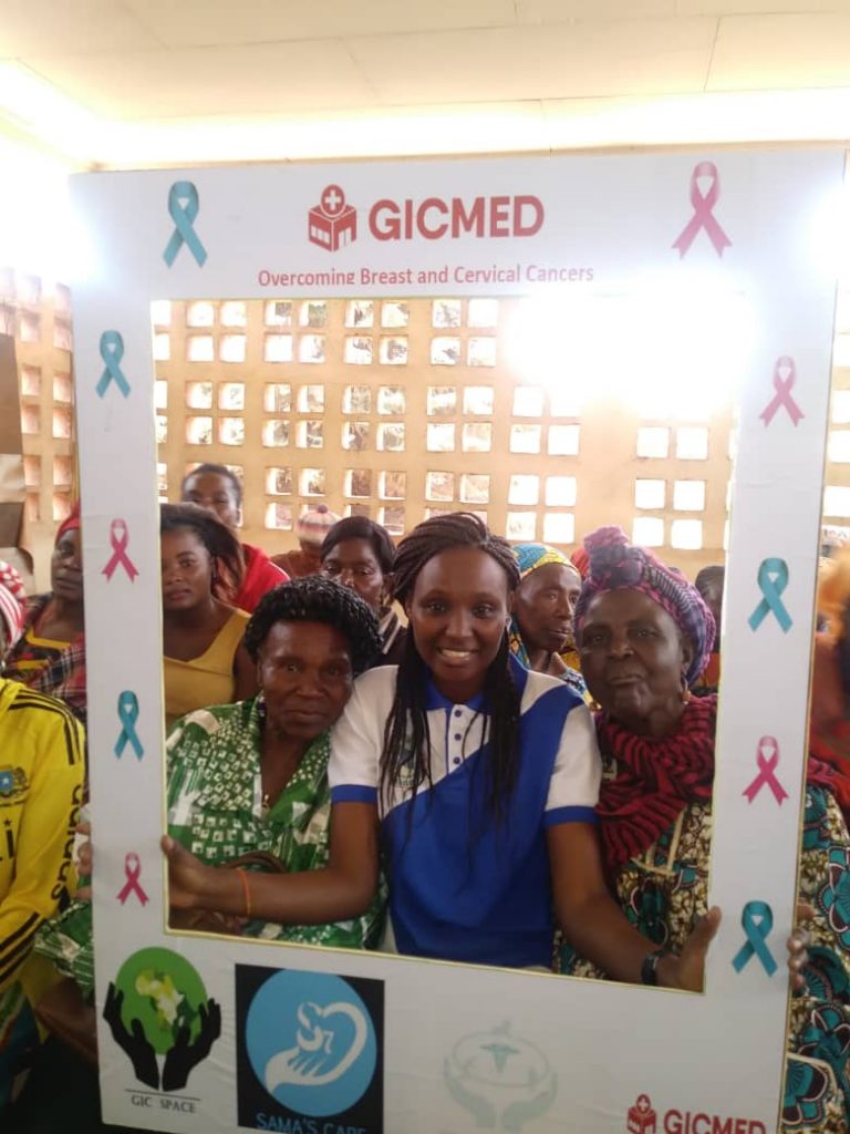 Women turning up for screening