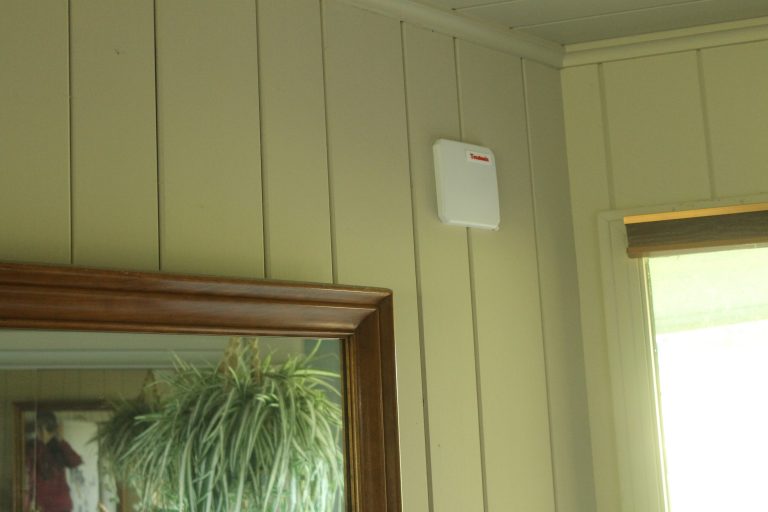 Battery-free IoT sensor on a wall