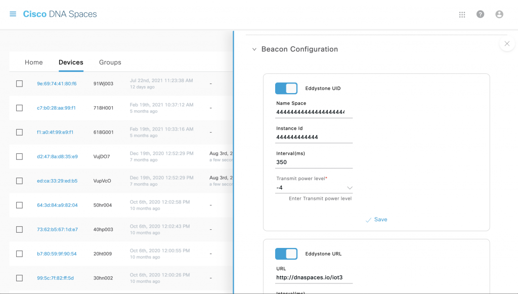Configuring a BLE IoT beacon