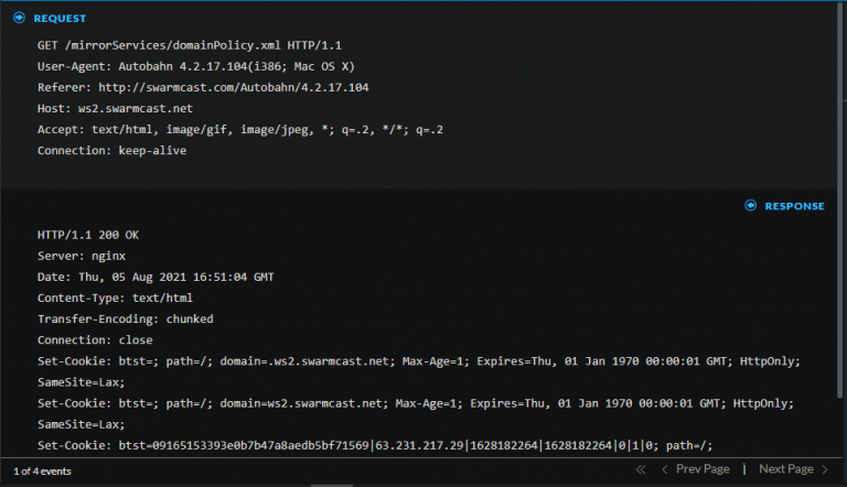 Screen showing code detecting a suspicious domain at Black Hat USA NOC 2021