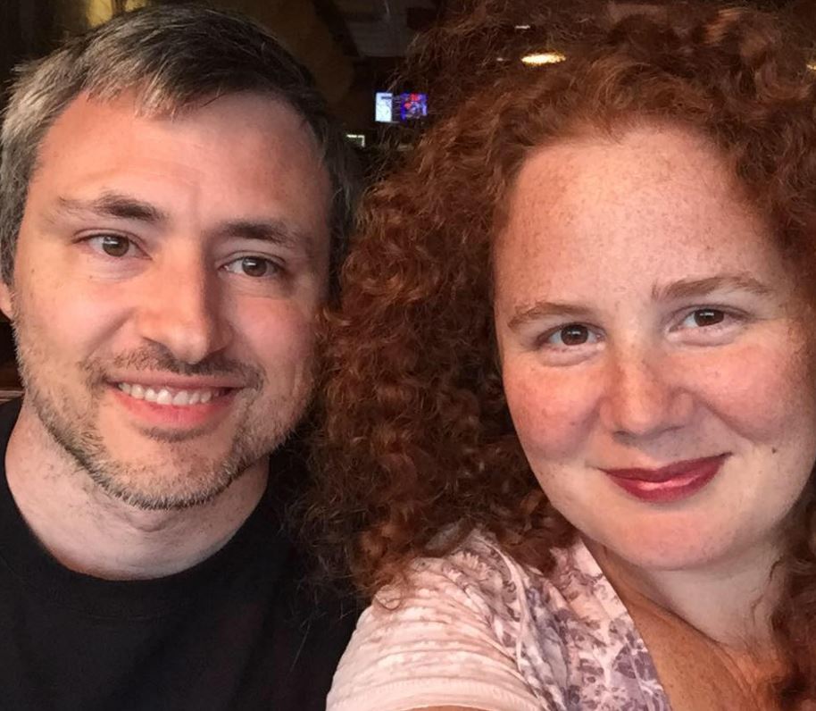 A selfie of Tim and his wife.