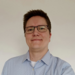 A man wearing glasses