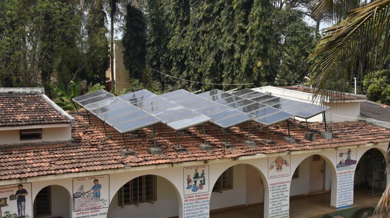 Solar panels on a roof