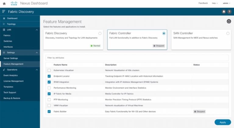 Figure 2. Fabric Discovery Mode