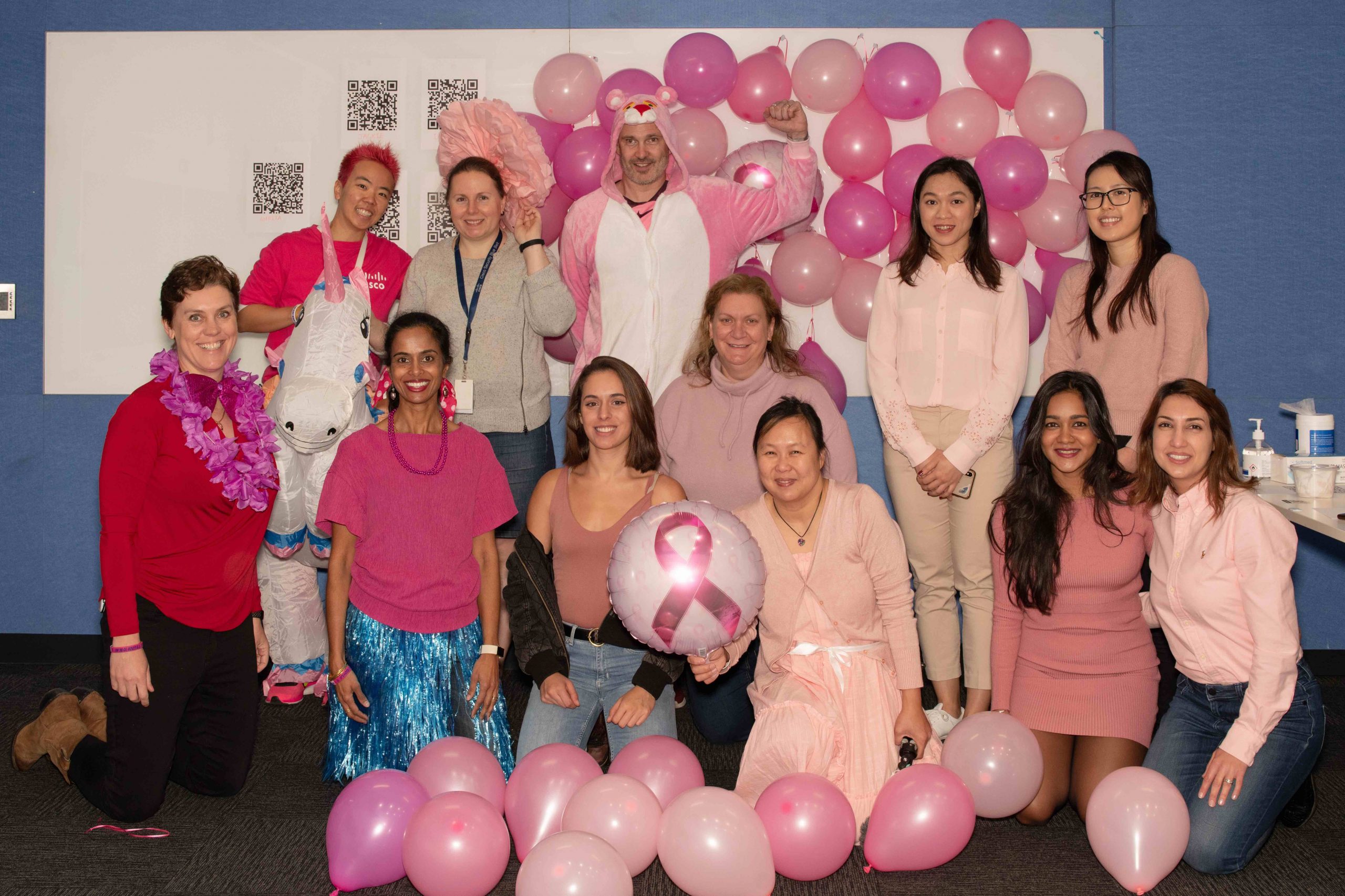 Jackie and team at breast cancer event.