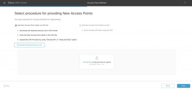 Cisco DNA Center Access Point Refresh