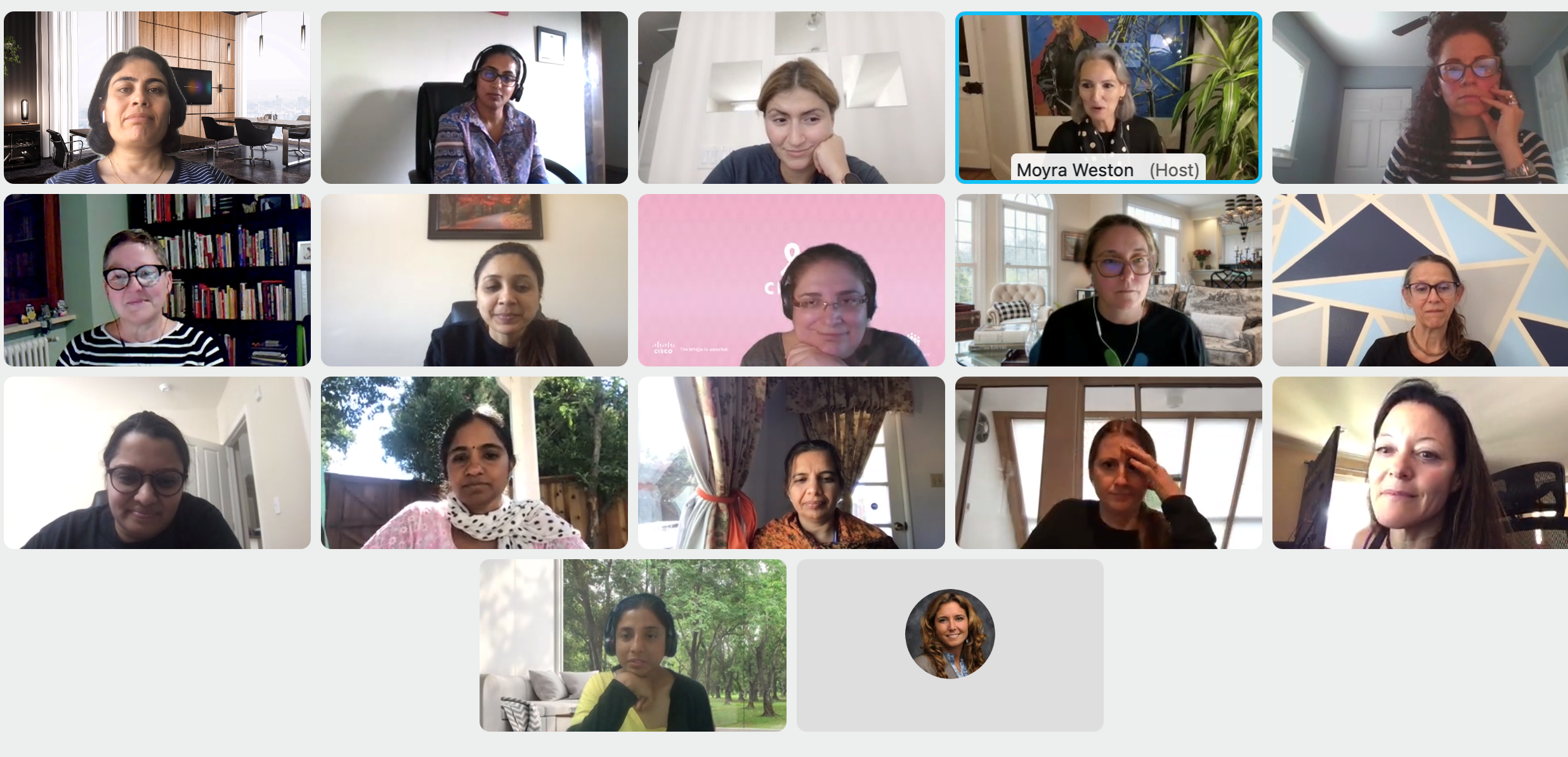 A Webex screenshot of the JUMP Cohort.