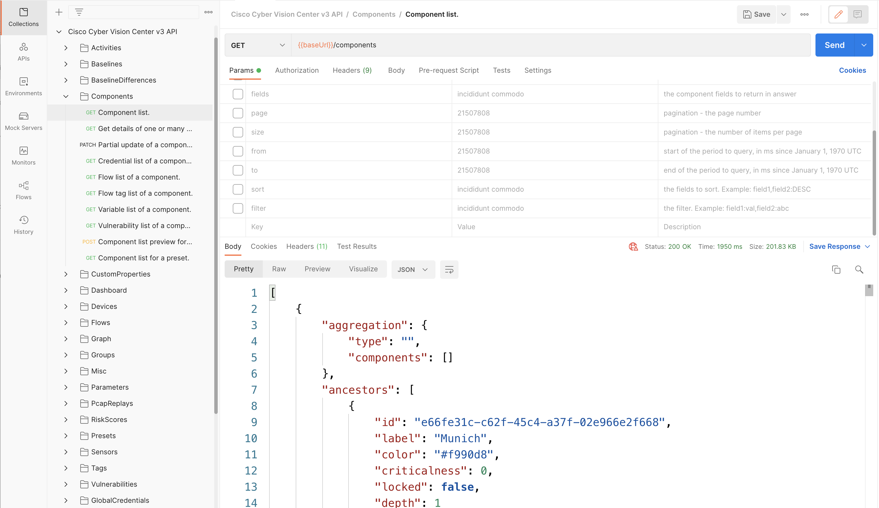 cyber vision postman collection
