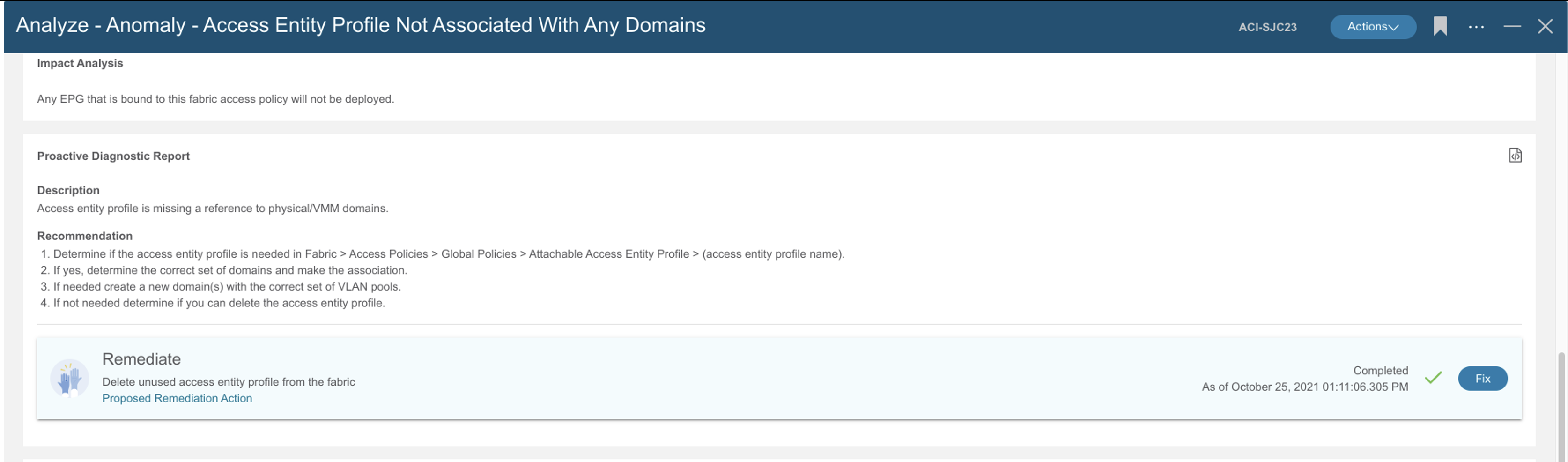 Nexus Dashboard Insights Analysis