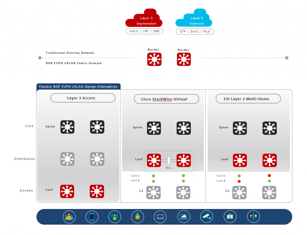 BGP EVPN VXLAN design alternatives