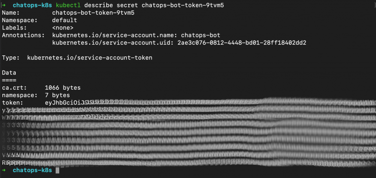 The secret token value